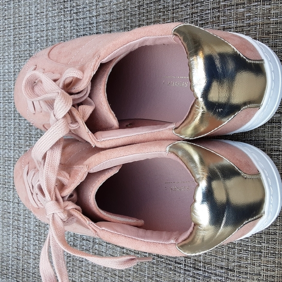 Asos pink lace up sneakers size 7 shoes - Picture 2 of 9
